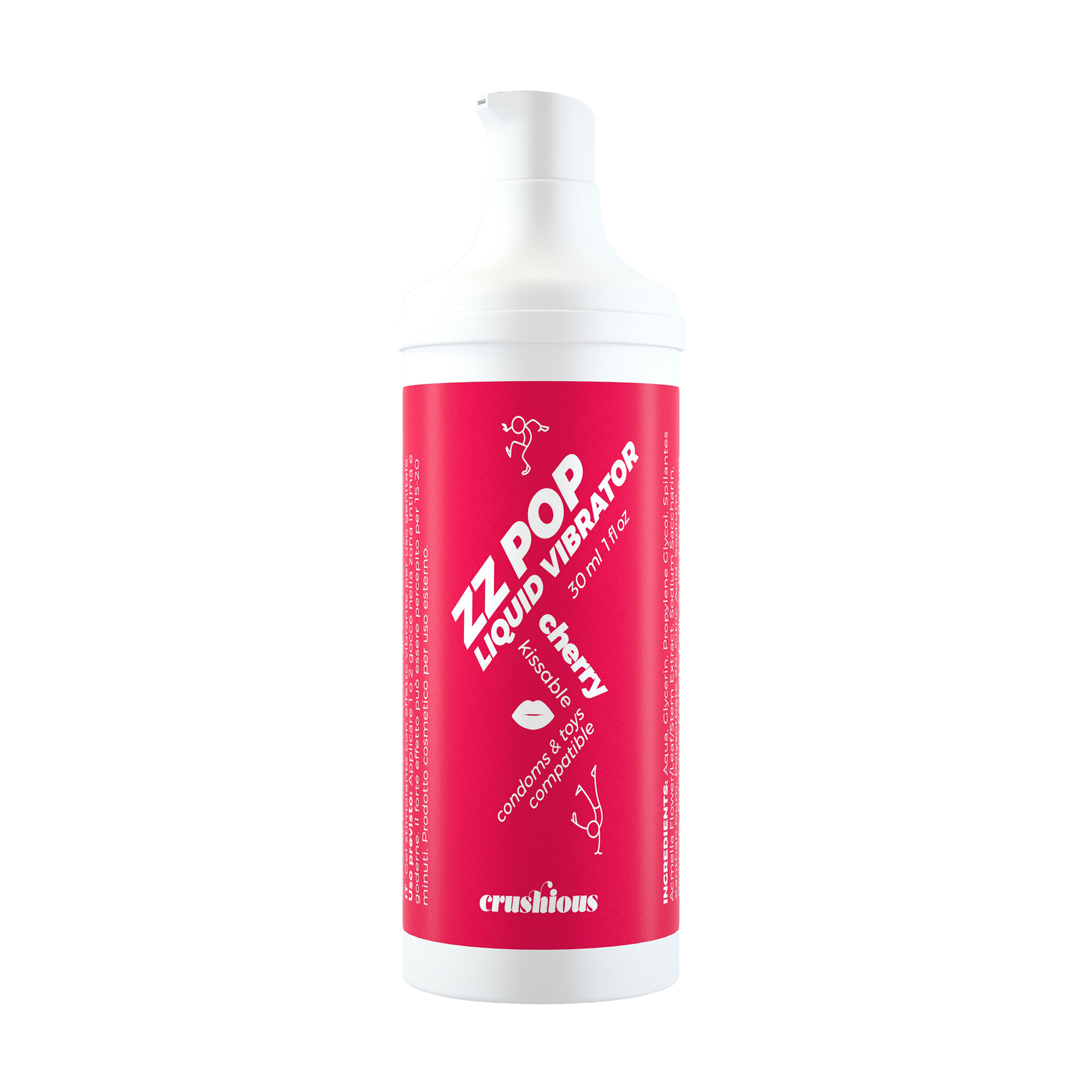 Рідкий вібратор crushious Zz Pop Liquid Vibrator з ароматом вишні, 30 мл